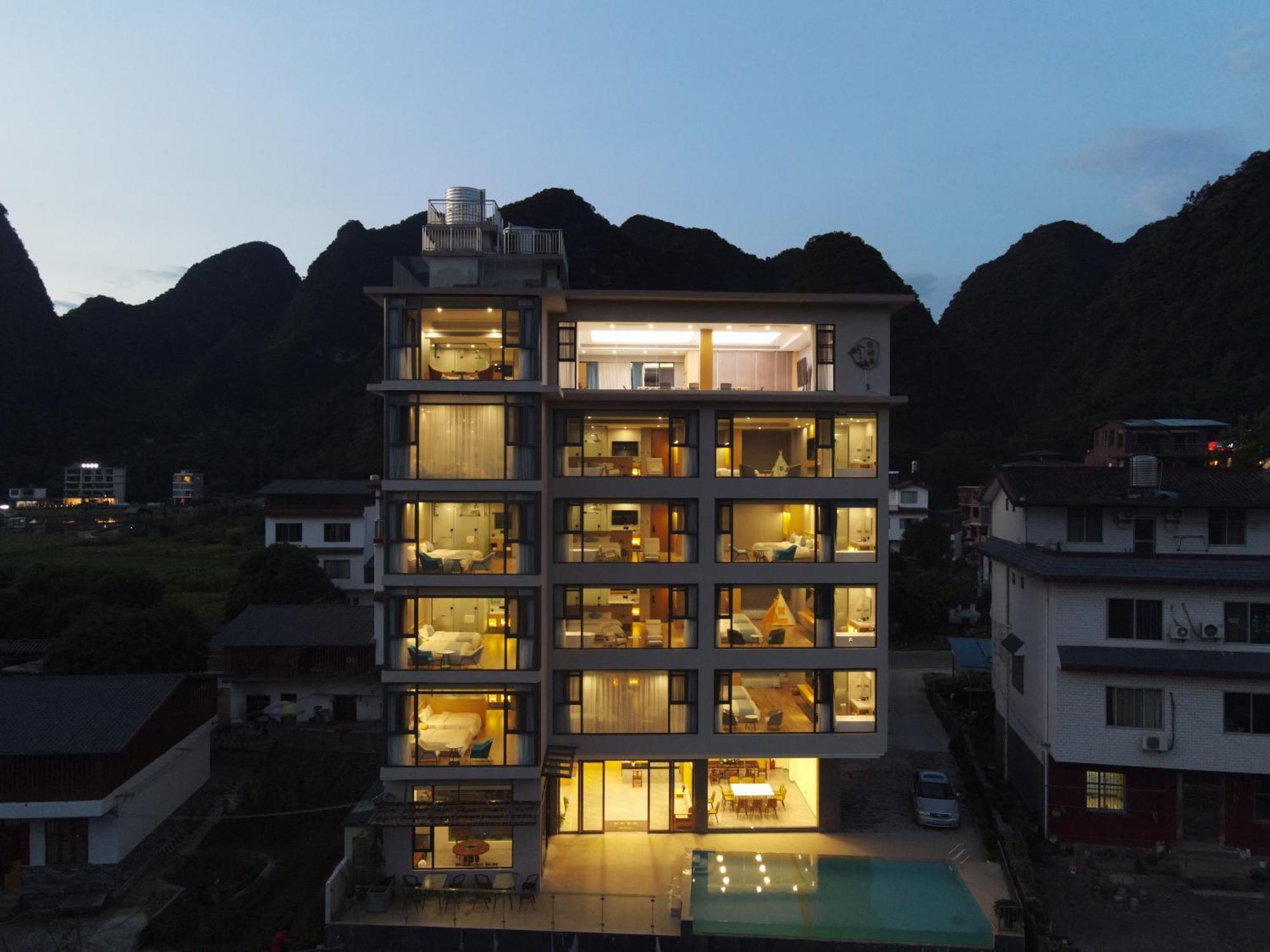 Yangshuo Fortune Lake Inn- One Way Free Pick Up From Airport Or Ts Over 3 Nights Exterior foto