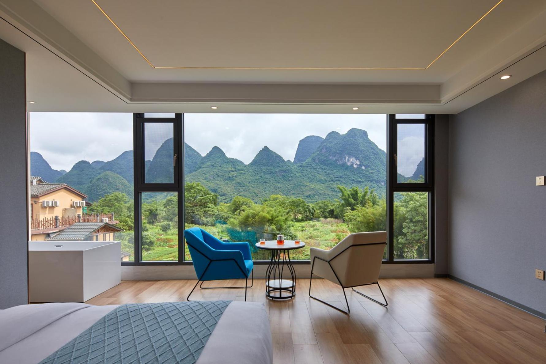Yangshuo Fortune Lake Inn- One Way Free Pick Up From Airport Or Ts Over 3 Nights Exterior foto