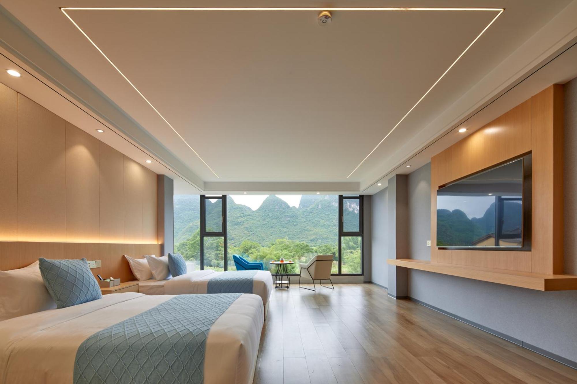 Yangshuo Fortune Lake Inn- One Way Free Pick Up From Airport Or Ts Over 3 Nights Exterior foto