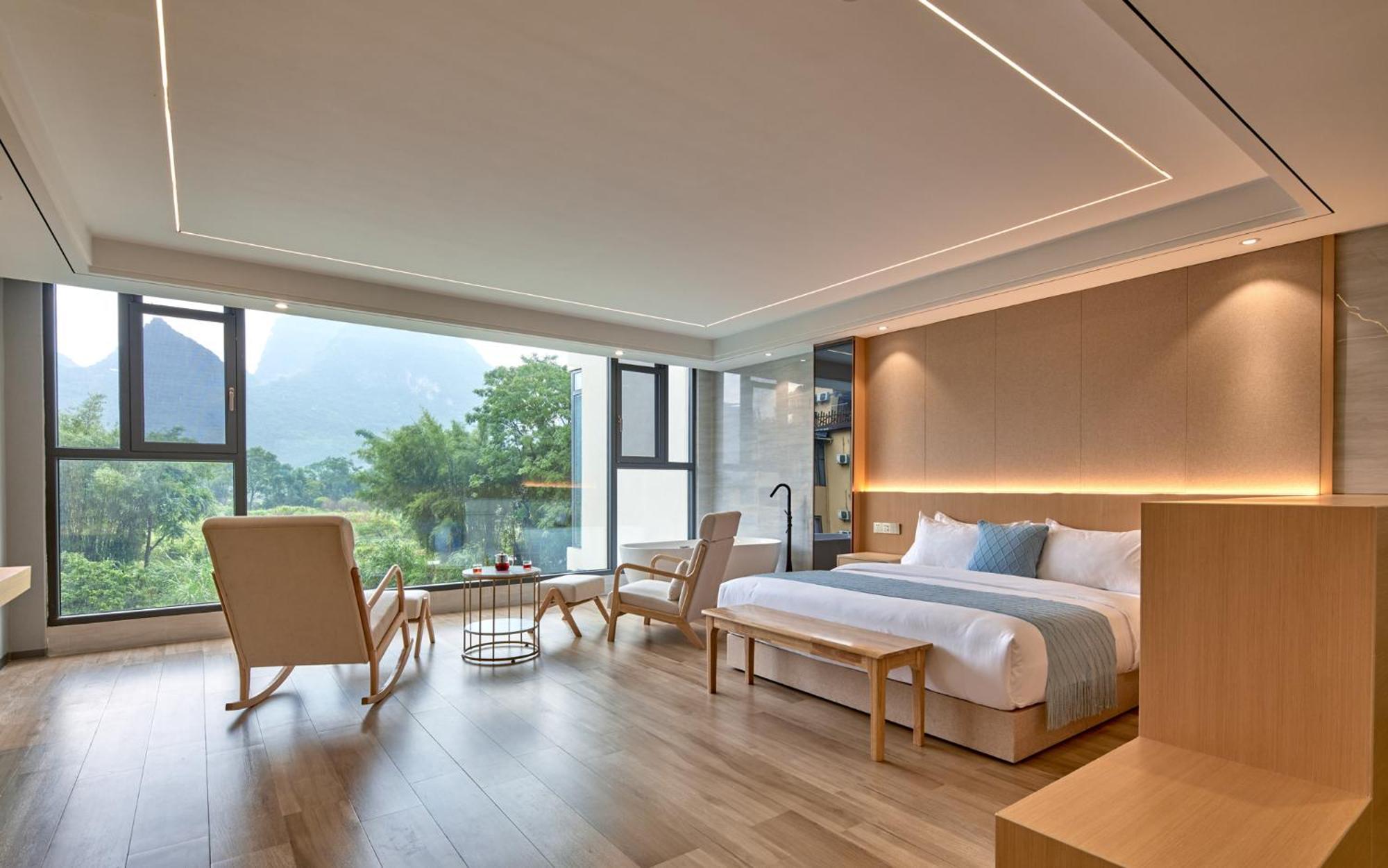 Yangshuo Fortune Lake Inn- One Way Free Pick Up From Airport Or Ts Over 3 Nights Exterior foto